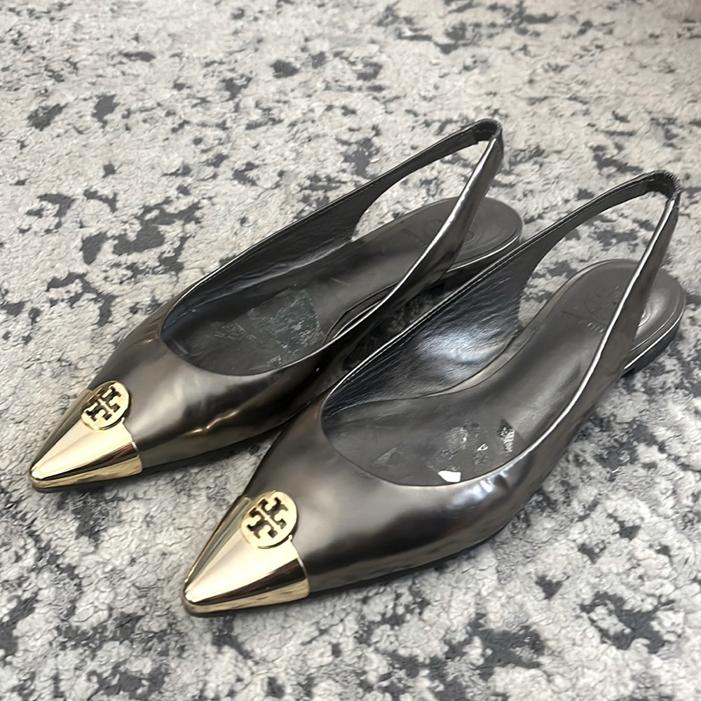 Tory Burch Slingbacks Slate Grey Size 7